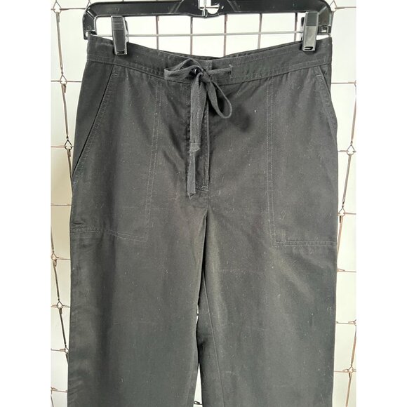 Jones New York Sport Womens Black Cotton Wide-Leg Pants With Drawstring Size 4 - Picture 8 of 16